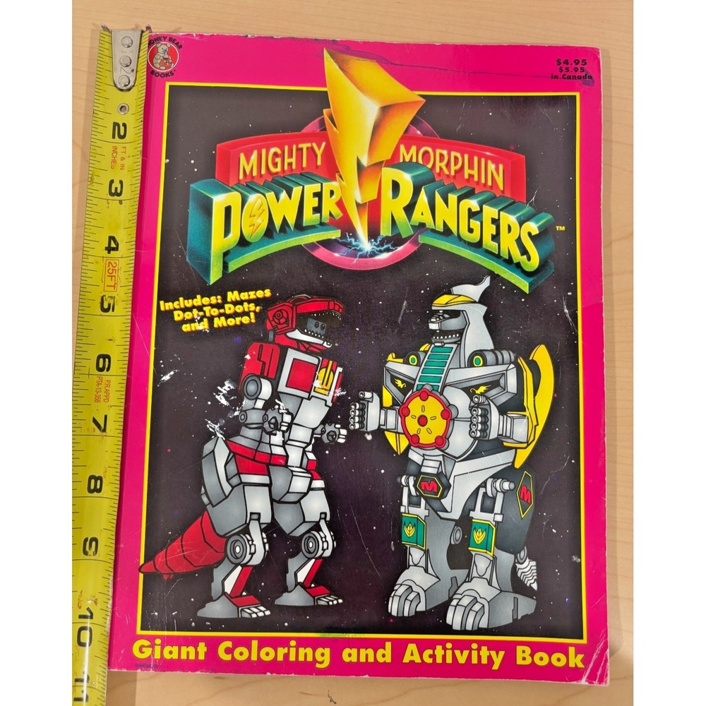 Vintage Power Rangers Coloring Activity Book 1994 Saban Mighty Morphin